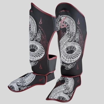 8Weapons Протектори за Крака 8 Weapons Sak Yant Naga Black/Maroon - L