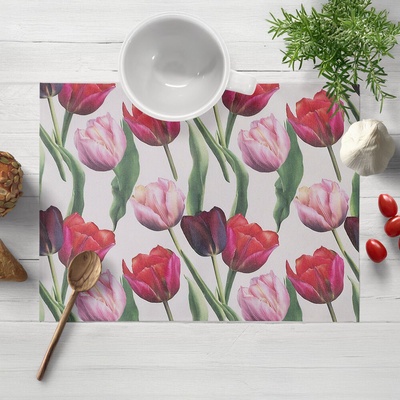 Biante prestieranie Terra TRA-001 Tulipány na dymovo sivom 30x40 cm