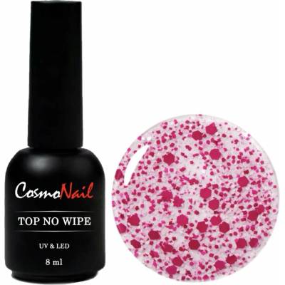 COSMONAIL Top Matt Glitter 004 - Dark Rose Glitter, 8 ml