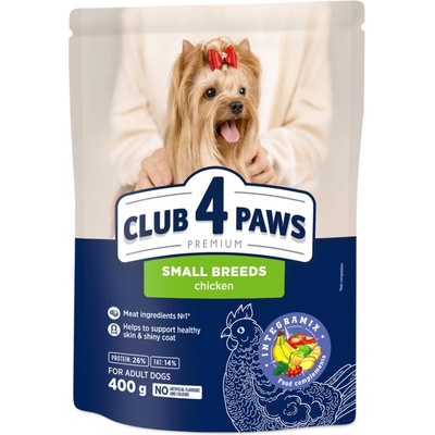 Club4Paws Premium pre dospelých psov malých plemien 0,4 kg