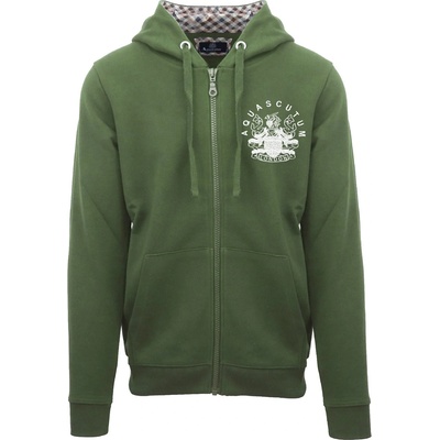 Aquascutum Суичър Aquascutum Men's Zip Hoodie - Military Green