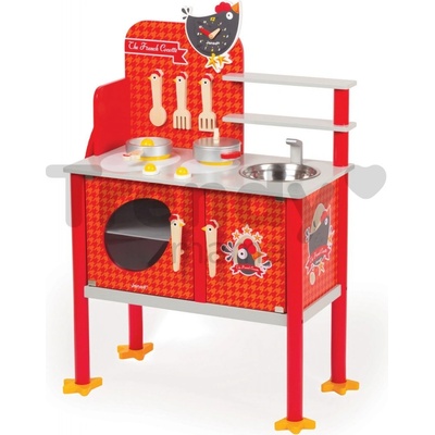 Janod drevená The French Cocotte Maxi Cooker 06543 červená