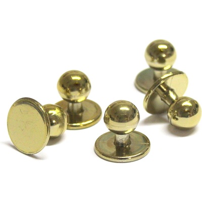 Knoflík na rondony a zástěry 11mm metalické - více barev Barva: Zlatá