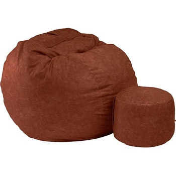 Image 1 of PUFRELAX Комплект Барбарон и табуретка за крака 700л. King Size, Terra, Перящ се калъф, Трансформира се в легло, Пълнеж с микс от мемори пяна и дунапрен, Гама Premium, 8929 (PUF-M-KO-PT-TER)