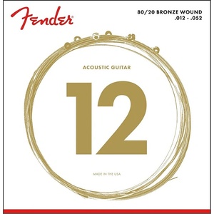 FENDER Струни за акустична китара 12-52 Fender 80/20 Bronze Wound