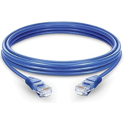 PremiumCord sputp03B Patch, UTP RJ45-RJ45 level 5e, 3m, modrý