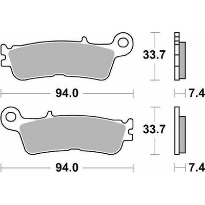 Braking brzdové doštičky (sinterová zmes CM44) (2ks) M501-363