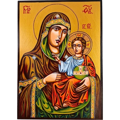 СПЕЦИАЛНА РЪЧНО РИСУВАНА ИКОНА СВЕТА БОГОРОДИЦА ЙЕРУСАЛИМСКА