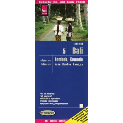 World Mapping Project Reise Know-How Landkarte Bali Lombok Komodo Indonesien