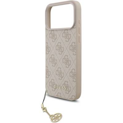 CG Mobile iPhone 17 Pro Max GUESS 4G CHARMS пластмасов протектор за телефон, текстилен заден капак, каишка за телефон, ROSS CHIN GUHMP17XGF4GCP (GUHMP17XGF4GCP)