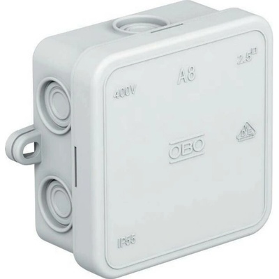 OBO BETTERMANN s. r. o. Odbočná krabice a8 75x75x36mm šedá A8