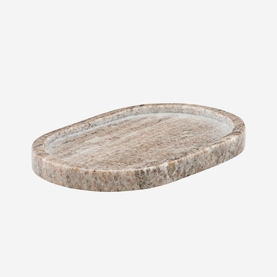Meraki Podnos Marble tmavě béžový malý 19cm malá