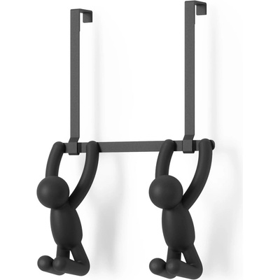 Umbra Черна пластмасова закачалка за врата 22 см Buddy - Umbra (1004260-040)