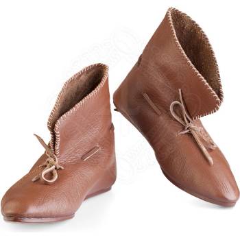 Marshal Historical Středověké nízké boty s přeloženou manžetou