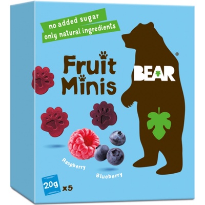 YOYO Bear Minis Malina a čučoriedka 5 x 20 g