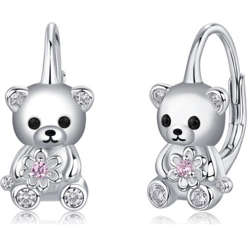 Olivie Stříbrné dětské náušnice MEDVÍDEK 9562