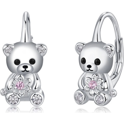 Olivie Stříbrné dětské náušnice MEDVÍDEK 9562