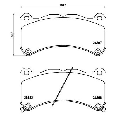 Sada brzdových platničiek, vždy 4 kusy v sade BREMBO P 83 146 (P83146)