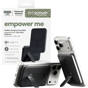 empower by PanzerGlass Външна батерия empower by PanzerGlass empower Bank w. Rotate Stand 5000mAh - Черна