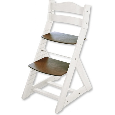 Hajdalánek Rostoucí židle Maja opěrka do kulata bílá / ořech