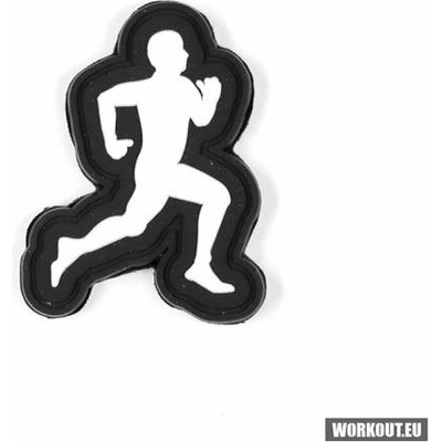 Workout nášivka se suchým zipem WORKOUT - Run 5 x 4 cm