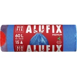 Alufix Торба за боклук alufix 60l с 26 микрона уплътнителна лента синя 15 броя msz60uninew (msz60uninew)