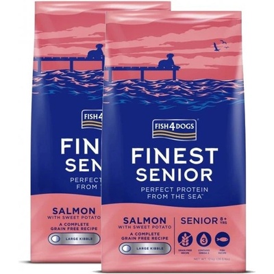 FISH4DOGS Finest Senior Salmon large 2 x 12 kg