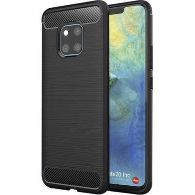 Techsuit Carbon Silicone pouzdro pro Huawei Mate 20 Pro – černé KF2344985 – Zboží Živě