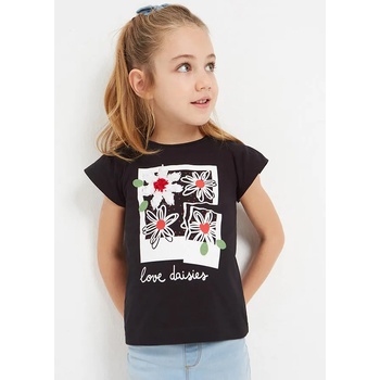 Image 1 of MAYORAL Тениска с къс ръкав с цветя за момиче Майорал в черно