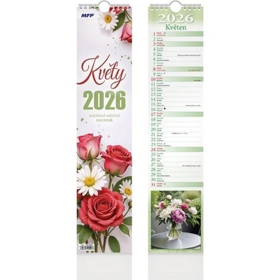 Květy nástěnný 2026