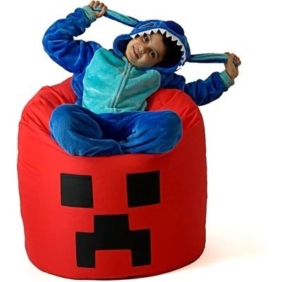 Go Gift MINECRAFT sako bag pouffe červená XXL 110x90