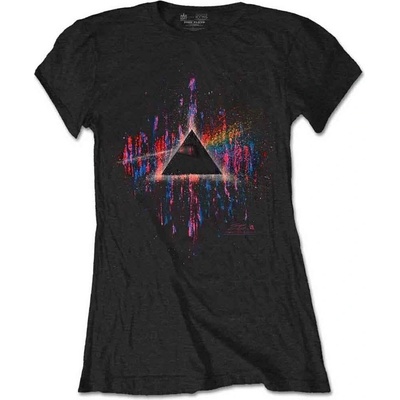 Pink Floyd Dark Side of the Moon Pink Splatter Black S Дамски Риза (GDAPFTS02LB01)