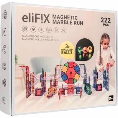 EliFix fresh - kuličková dráha 222 ks + svítící kuličky