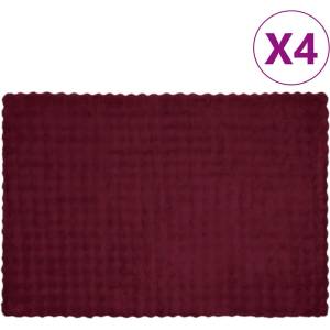vidaXL Анти-слип изкуствено одеяло от заешка козина Olite 4 бр (42021854)