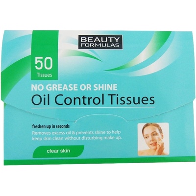 Beauty Formulas Matující papírky pro kontrolu mastné pleti 50 ks