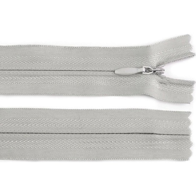 Spirálový zip skrytý No 3 délka 20 cm Varianta: 310 šedá světlá, Balení: 1 ks
