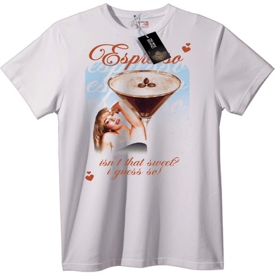 NOONEBRAND Тениска Еспресо Сладост - S, White