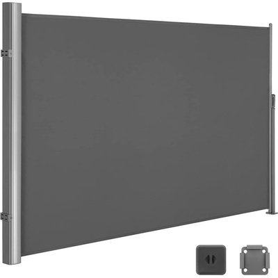 SONGMICS Bočná markíza Orrine 200x400 cm tmavo sivá