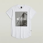 G Star Тениска G Star HQ Old School Logo Lash T-Shirt - White