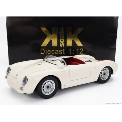 Kk-scale Porsche 550a Spider 1953 Bílá Červená 1:12