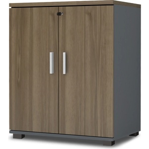 TopMebel Шкаф за офис документи Venturo TopMebel от меламин в антрацит - орех 80x40x80cm