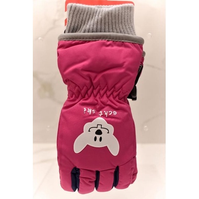 Echt Kocham detské ružové lyžiarske rukavice