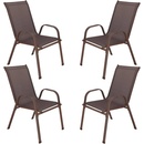 Set 4x Zahradní křeslo SPRINGOS MONZA GF0073 hnědé