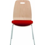 Furnit Офис стол Cafe II 4L chrome Seat plus, червен