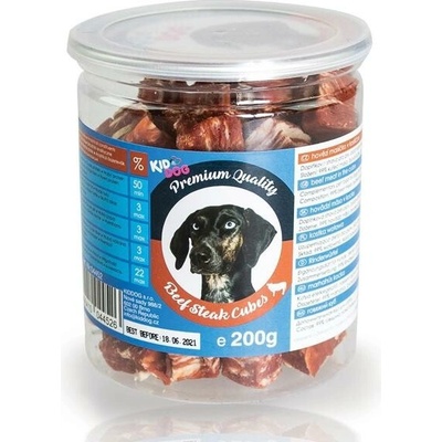 KidDog hovädzie mäsko v kocke Premium 200 g