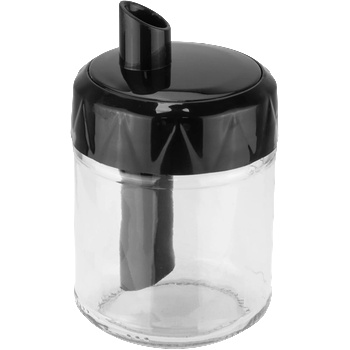 Horecano M-201015-Захарница LEXA 210ml ЧЕРЕН/БЯЛ КАПАК (0154457)