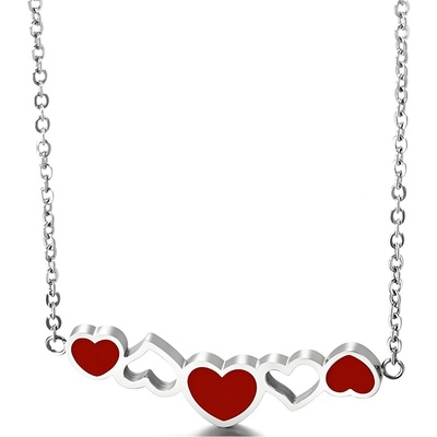 HARAHU Колие ch-21131 - Сребърен / Червен kp21131 (ch-21131)