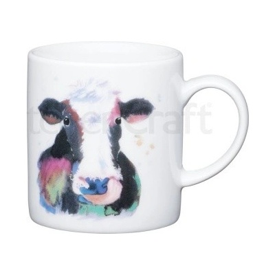 Kitchen Craft šálek na espresso Porcelain Watercolour Cow 80 ml