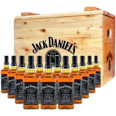 Jack Daniel's 40% 12 x 1 l (darčekové balenie truhla)
