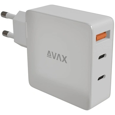 AVAX CH921W PRIME 140W GaN 2x Type C (PD 3.1) + USB A 30W бяло мрежово зарядно устройство (AVAX CH921W)